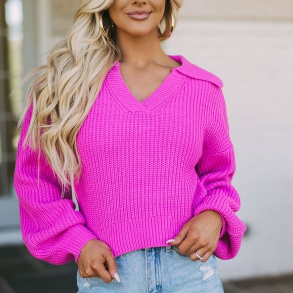 Magenta sweater - Picture 7 of 8